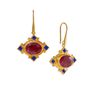 ruby hook earrings